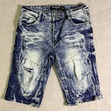 Road Narrows NYC Jean Shorts Boys 14 Distressed Blue Acid Wash Denim Bermuda