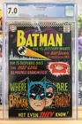 BATMAN #184 ~ 9/1966 ~ CGC Grade 7.0, Off-White Pages ~ New Slab as of 1/15/26