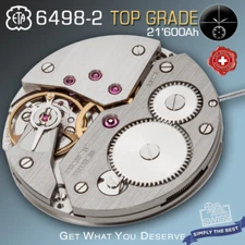 MOVEMENT ETA UNITAS 6498-2, TOP GRADE, GLUCYDUR BALANCE