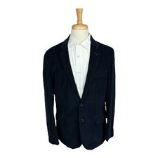 J Crew Blue Cotton Corduroy Half Lined Mens Blazer Size Large