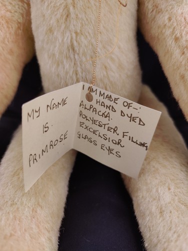 OOAK Artist Teddy Bear A Bear Mania PRIMROSE 18" Collectors With Tag Alpaca VGC - Picture 4 of 14