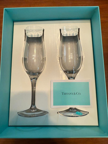 Japan FS TIFFANY & Co. Swing Champagne Glasses Pair Set - Picture 1 of 3