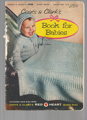 Crochet Knit Patterns Baby Bonnets Caps Booties Mitts Dress Infants Vtg 50s M90 - Picture 6 of 10