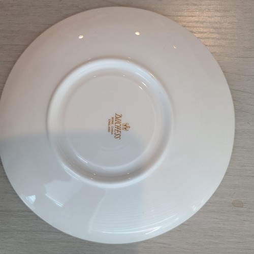 Duchess England Bone China Tea Cup Saucer Set Of 2 Christmas Pointsetta Gold Rim - Picture 13 of 15