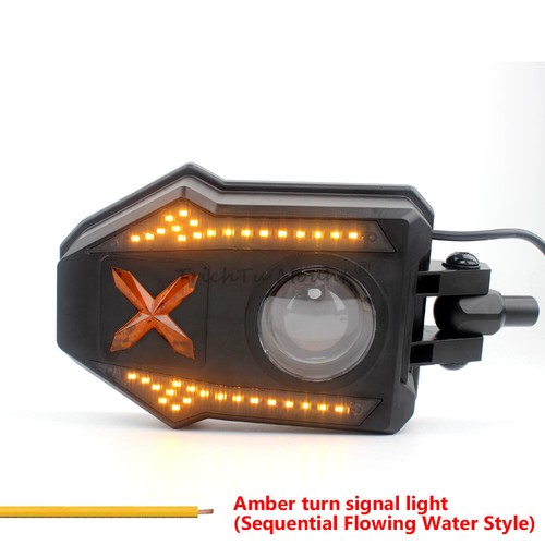 Rearview Side Mirrors w/Amber Turn Signals for Can-Am Maverick X3 1.85" Roll Bar - Bild 24 von 24