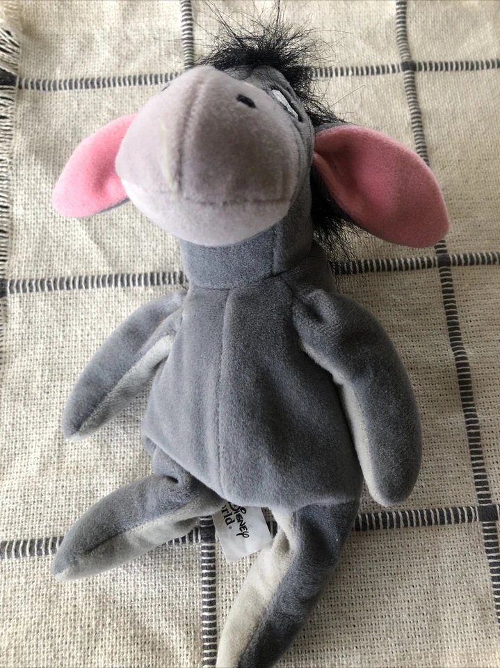 Walt Disney World EEYORE BEAN BAG 9” PELUCHE ANIMAL Juguete Winnie The Pooh NUEVO CON ETIQUETAS Foto 2 de 4