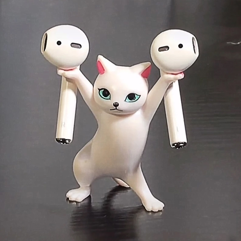 Cats Holder  and Ornaments, Plastic Crafts for Earphone ,Home, Office Decoration