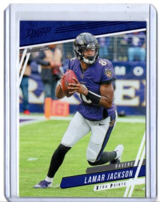 2020 Panini Prestige LAMAR JACKSON BLUE XTRA POINTS #154 Baltimore Ravens MVP
