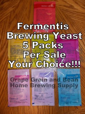 Fermentis Brewing Yeast, 5 Packs Per Sale, YOUR CHOICE or MIX and MATCH!!!