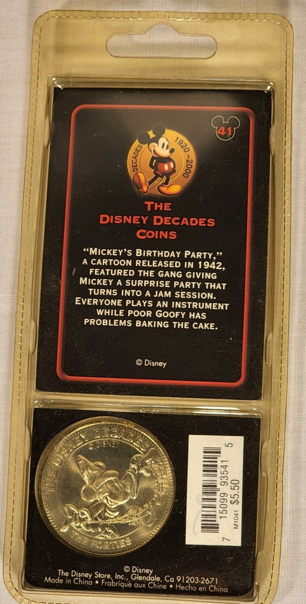 The Disney Decades Coins #41 Mickey's Birtday Party 25th