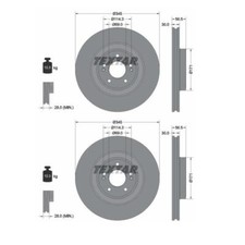 2X TEXTAR 92314805 Disque De Frein Pour KIA Stinger CK Genesis G70 IK