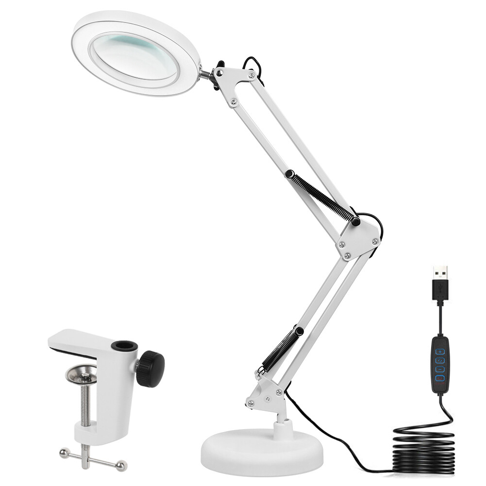 10-Fache Vergrößerung Lupe Lupenleuchte Schreibtischlampe mit Licht und  Klemme | eBay.de