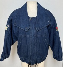 Vintage GAOMA Denim Sport People Patches Jacket 1980 s Small
