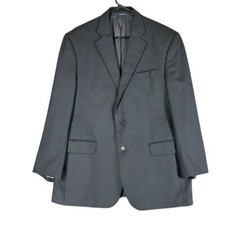 Brooks Brothers Men  42R Navy 100 Wool Suit Jacket Blazer Saxxon Madison Office