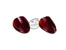 Vw Oval Beetle Bugheart Taillight Upper Glass Lens Set 1952-55