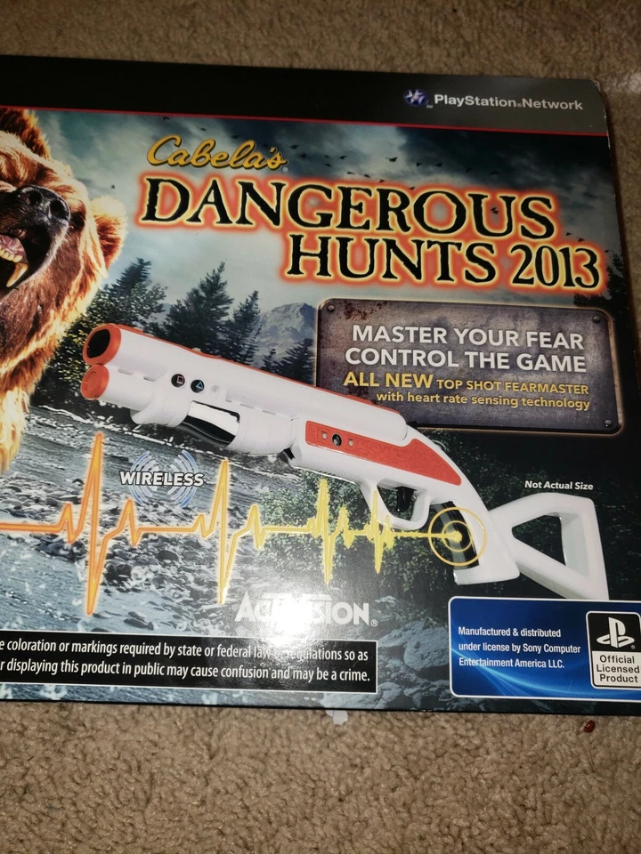 Cabelas Dangerous Hunts 2013 For Playstation 3 game and top shot fearmaster gun - Image 2 of 4