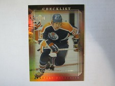 1999-00 Upper Deck Gretzky Exclusives Hockey # 98 Wayne Gretzky Checklist Oilers