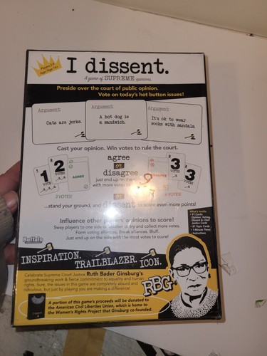 New I DISSENT Game of Supreme Opinions Ruth Bader Ginsburg sealed - Picture 4 of 5