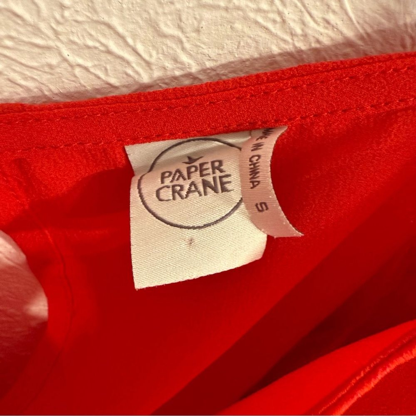 Paper Crane Red Off-Shoulder Square Neck Blouse S… - image 3