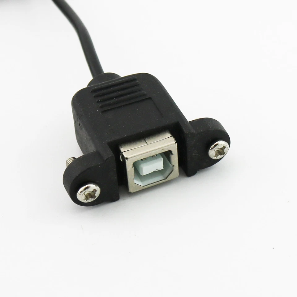 10x USB 2.0 B Female Panel Mount To Mini USB 5 Pin Male Coiled Spiral Wire Cable - Image 4 of 4