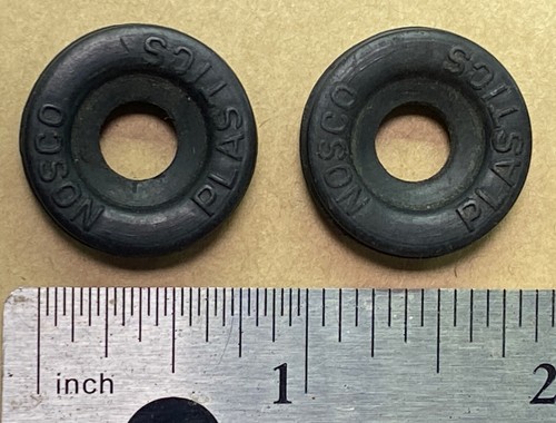 Nosco Plastics Black Rubber vintage Tires - Lot of 2 - Original PARTS for Wheels - Picture 7 of 10