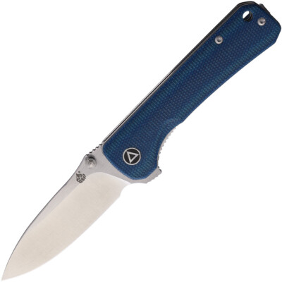 QSP Knives Hawk Linerlock Blue Micarta Folding 14C28N Sandvik Pocket Knife