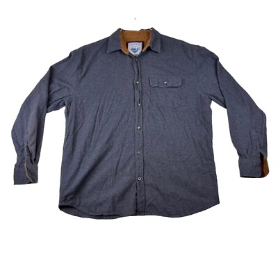 Gioberti Mens XL Gray Flannel Long Sleeve Button Up Shirt | eBay