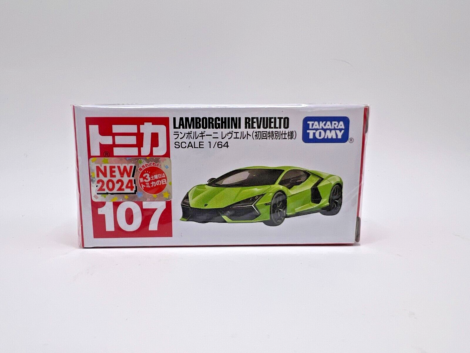 UK -TakaraTomy Tomica No.107 Lamborghini Revuelto 1st Special HK Ver New &Sealed