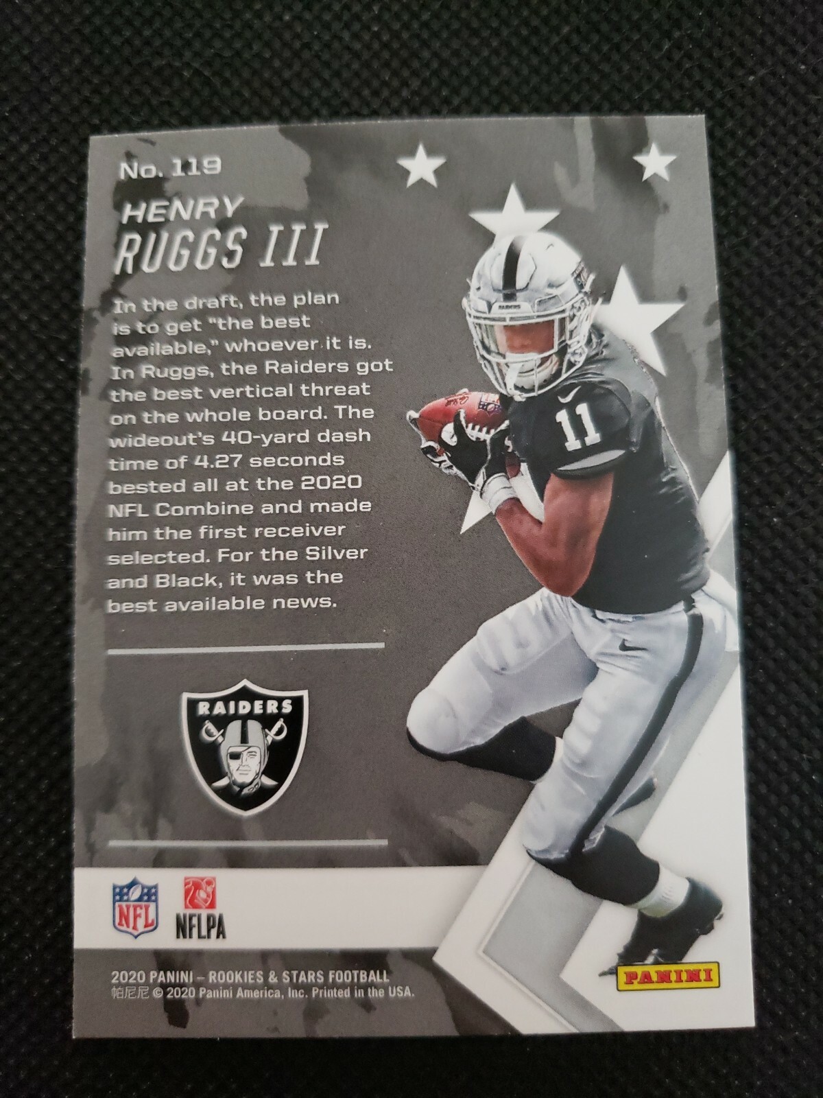 2020 Panini Rookies & Stars Rookie 119 Henry Ruggs III (RC) for sale