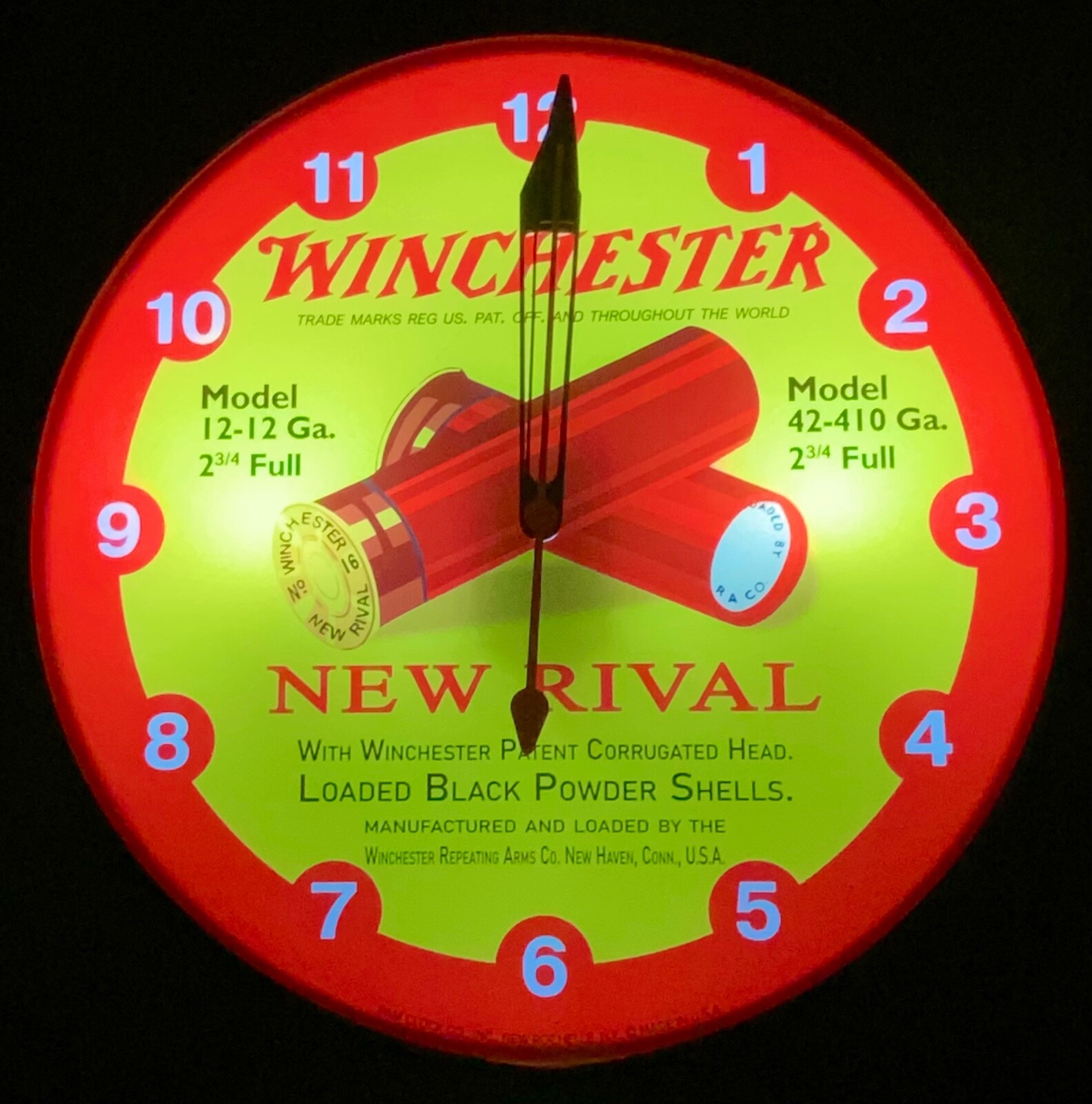 Winchester Loaded Black Powder Shotgun Shells Lighted Advertising Pam