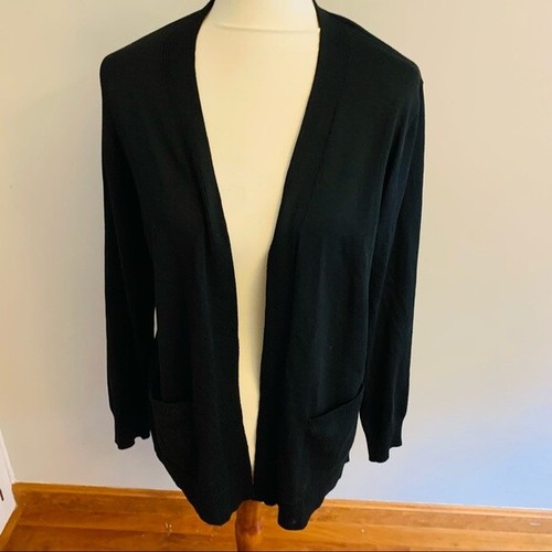 Verve Ami black open cardigan poly 