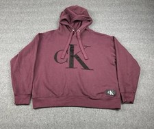 Calvin Klein Women's Size Medium Burgundy Pullover Hoodie