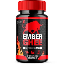 Ember Ghee Male Support Vitamin Maximum Strength Supplement for Men 60 Capsules