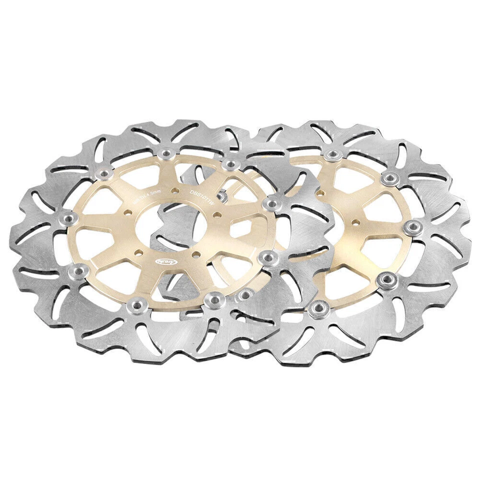 Pair Front Float Brake Discs Rotor for 2003-07 Suzuki SV1000 SV1000S DL V-Strom - Image 3 of 4