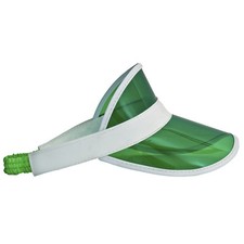 Adulto Hombre Liso Verde Banquero Vegas Poker High Roller Plástico Disfraz Visera Sombrero