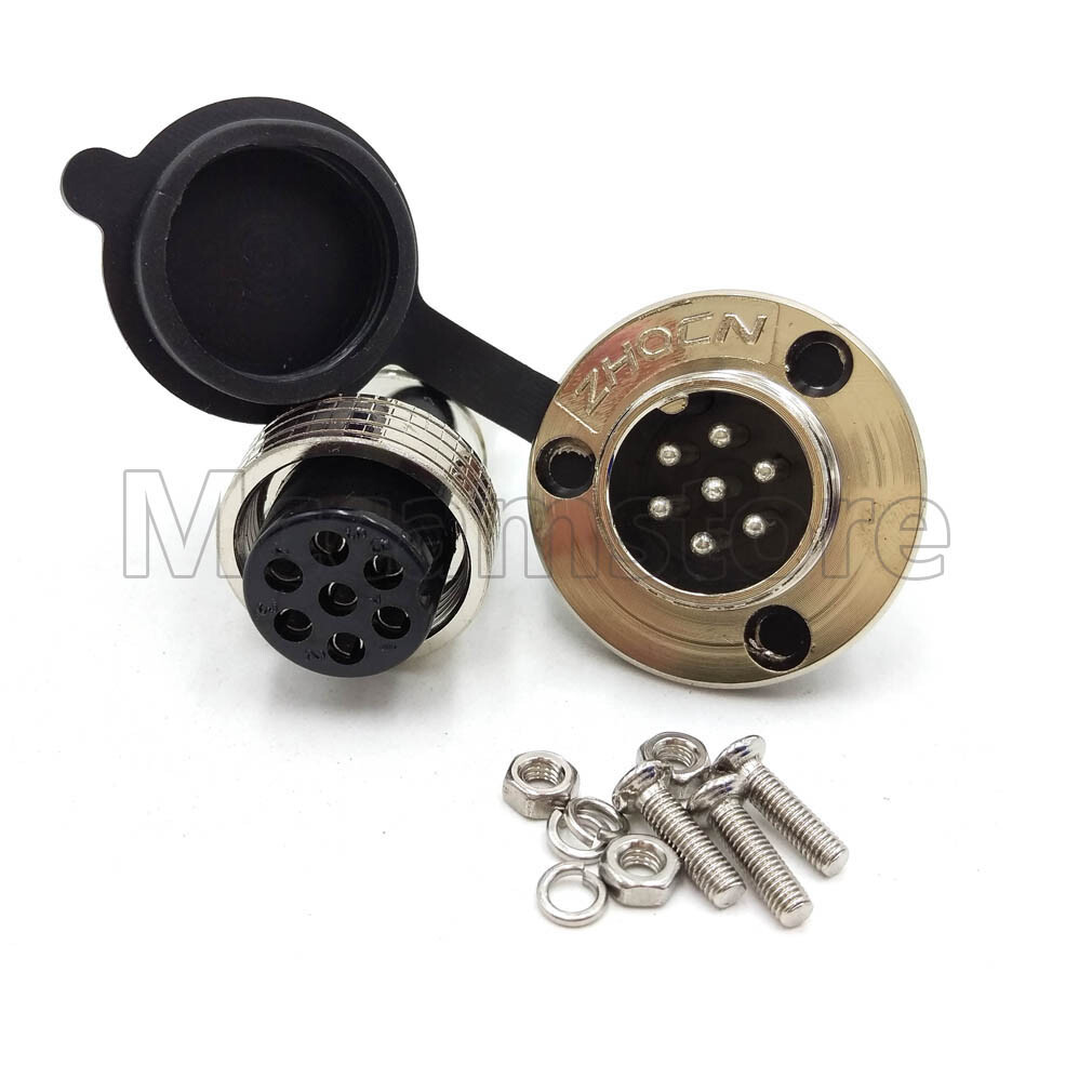 GX20-7 7 Pin 6A Plug and Socket 20mm Screw Type Panel Connector