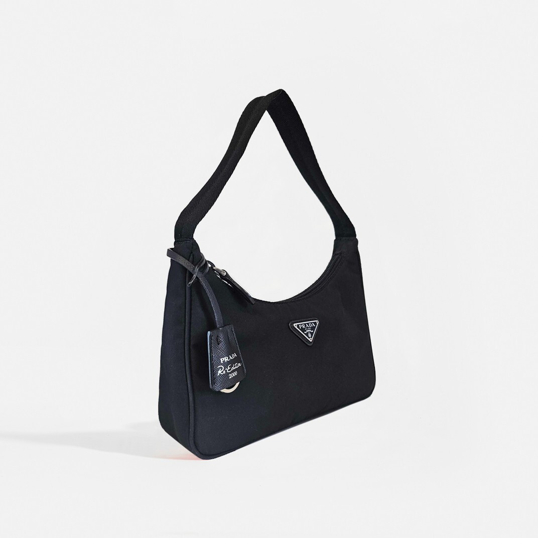 PRADA Hobo ReEdition 2000 Nylon Bag in Black Nylon eBay