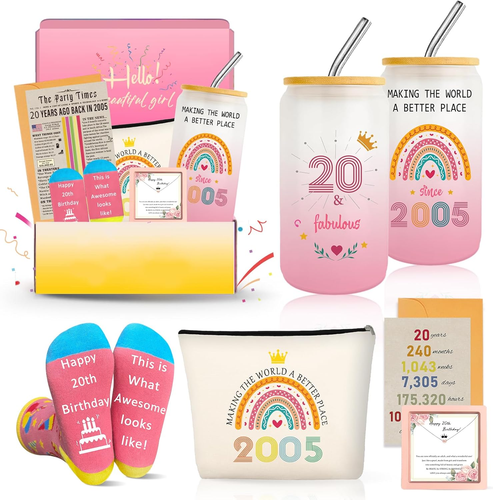 20Th Birthday Gifts for Girls Women, Trendy 20 Year Old Girl Gift Ideas for Fema
