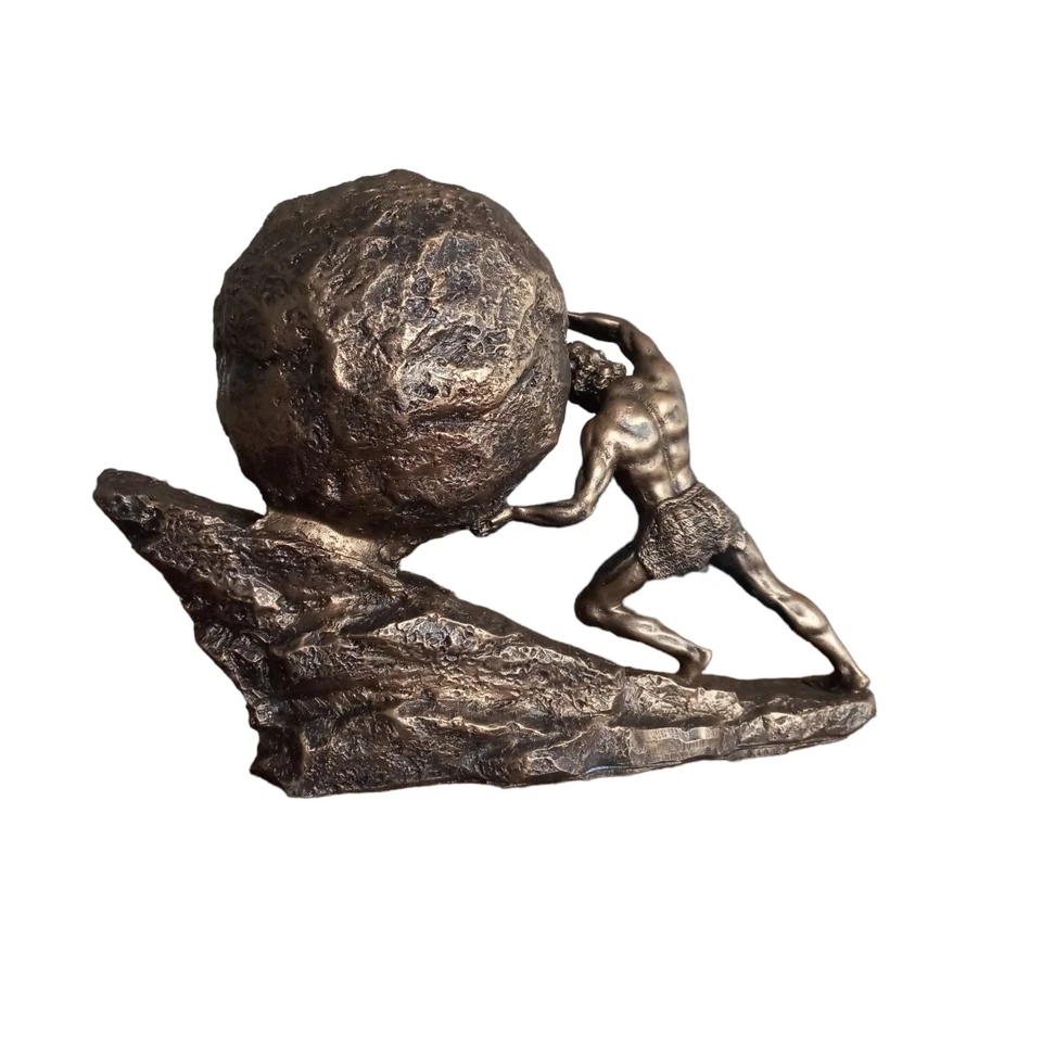 Sisyphus Statue, Greek Mythology, Sisyphus pushing the Eternal Rock (11.25inc) - Image 4 of 4