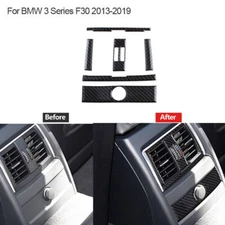Carbon Fiber Rear Air Vent Outlet Trim Cover For BMW 3 Series F30 2013-2019