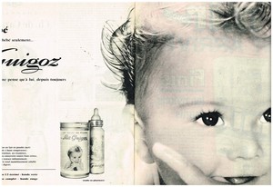 L Publicite Advertising 1962 2 Pages Le Lait En Poudre Guigoz Pour Bebe Ebay