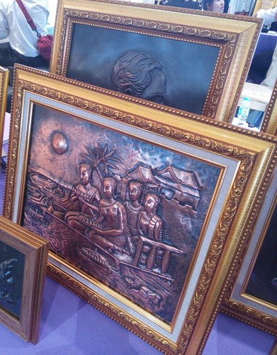 Thailand Handmade Craft Copper Plate Carving, Collectible & Gifts,Free Shipping - Picture 7 of 12