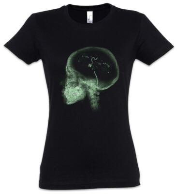 Gamer Brain Damen T-Shirt Computer Science Scientist Gaming Games Fun Geek Nerd