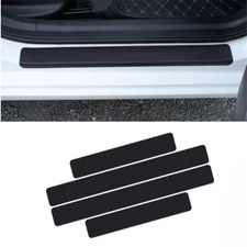 Car Door Sill Scuff Cover Plate Carbon Sticker Fiber Vinyl Protector Accessories