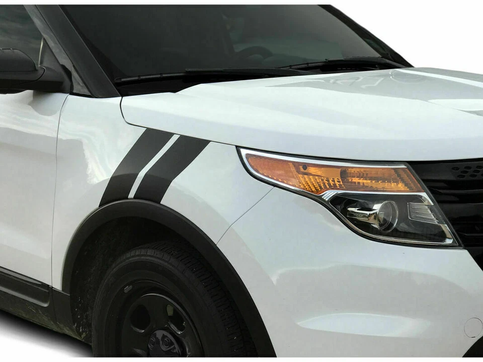 Calcomanía adhesiva de vinilo a rayas para guardabarros de carreras decoración para coche SUV camión universal Foto 4 de 4