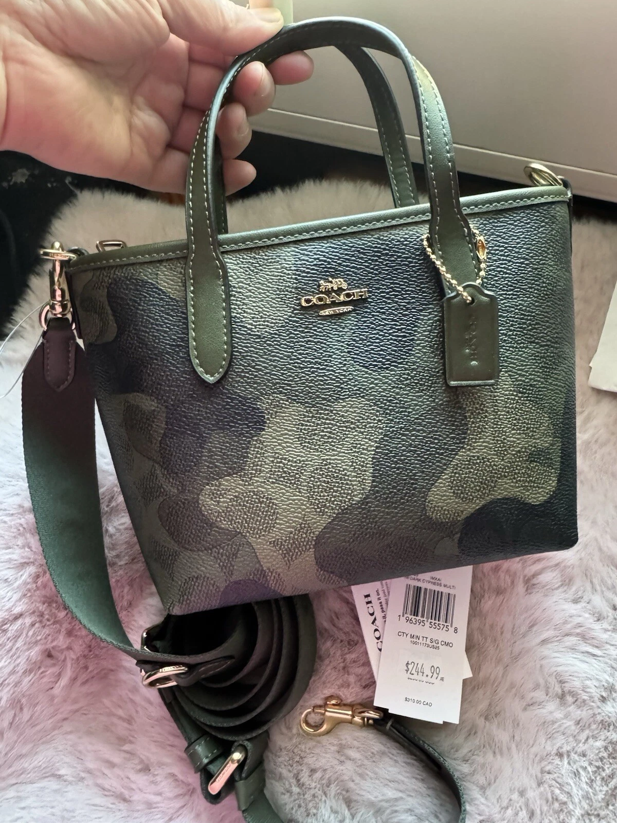 Borsa Coach Mollie nuova con etichetta 25 con stampa fiocco stile CY648 $375