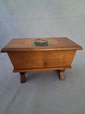 Boite à bijoux / vide poche ancien forme petrin en bois