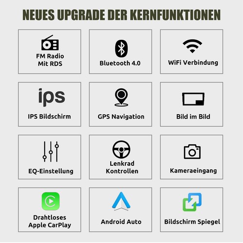 Autoradio Android 13 Carplay GPS NAVI +Kamera Für VW GOLF 5 6 Touran Passat Polo - Bild 3 von 14