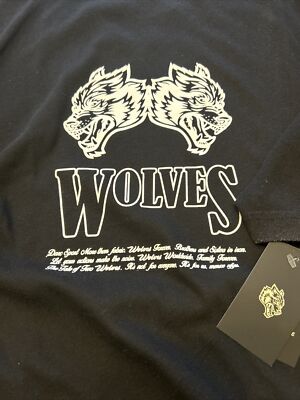 Darc Sport Men's Wolves Club Premium T-Shirt Oversized Black Size
