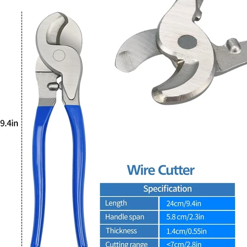 Heavy Duty Battery Cable Crimping Tool Wire Lug Crimper Terminal Copper Lugs Kit - Picture 7 of 24